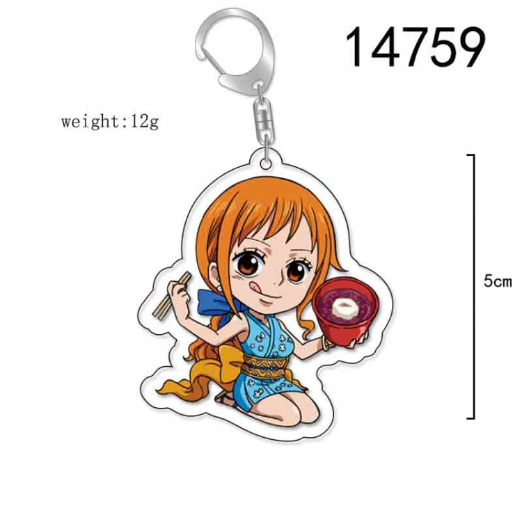 One Piece Anime Acrylic Keychain Charm price for 5 pcs 14759