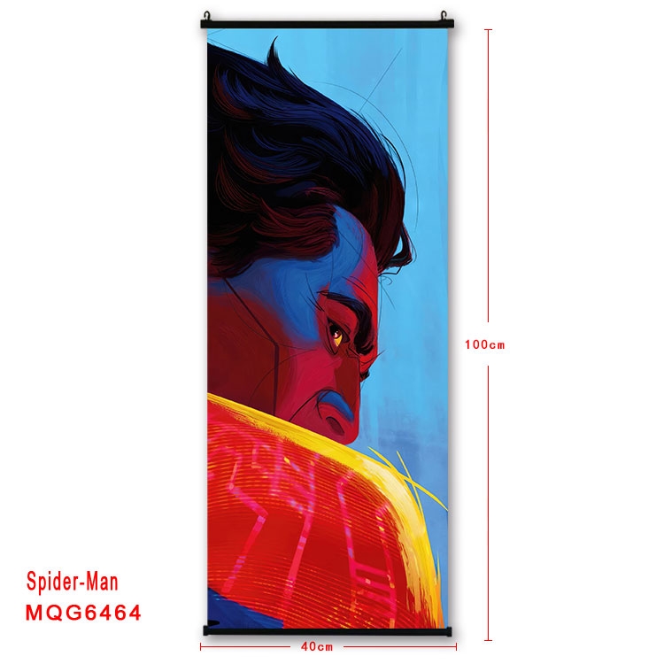 Spiderman Anime black Plastic rod Cloth painting Wall Scroll  40X100CM MQG-6464