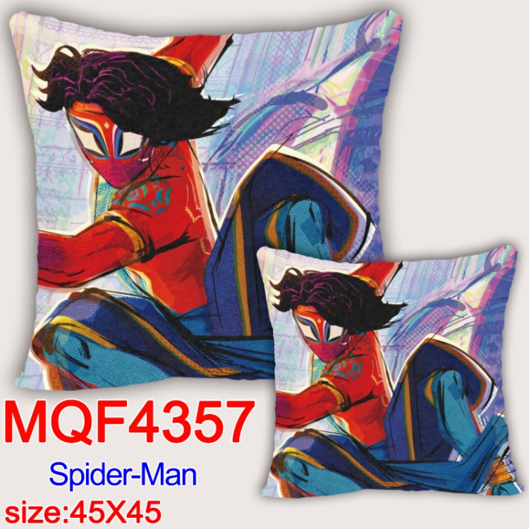 Spiderman Anime square full-color pillow cushion 45X45CM NO FILLING