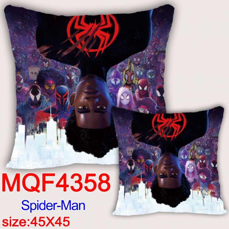 Spiderman Anime square full-color pillow cushion 45X45CM NO FILLING