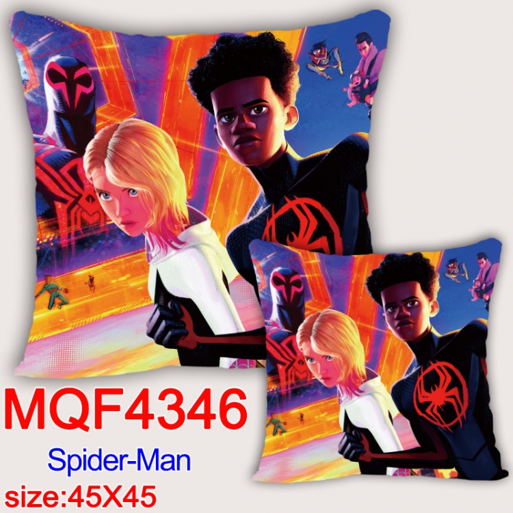 Spiderman Anime square full-color pillow cushion 45X45CM NO FILLING