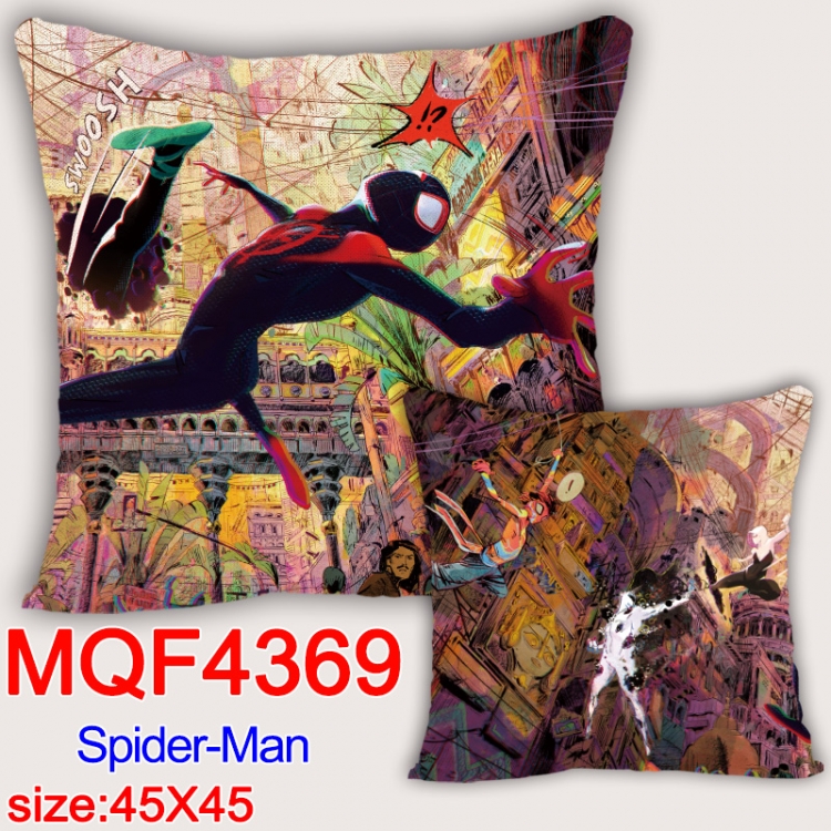 Spiderman Anime square full-color pillow cushion 45X45CM NO FILLING