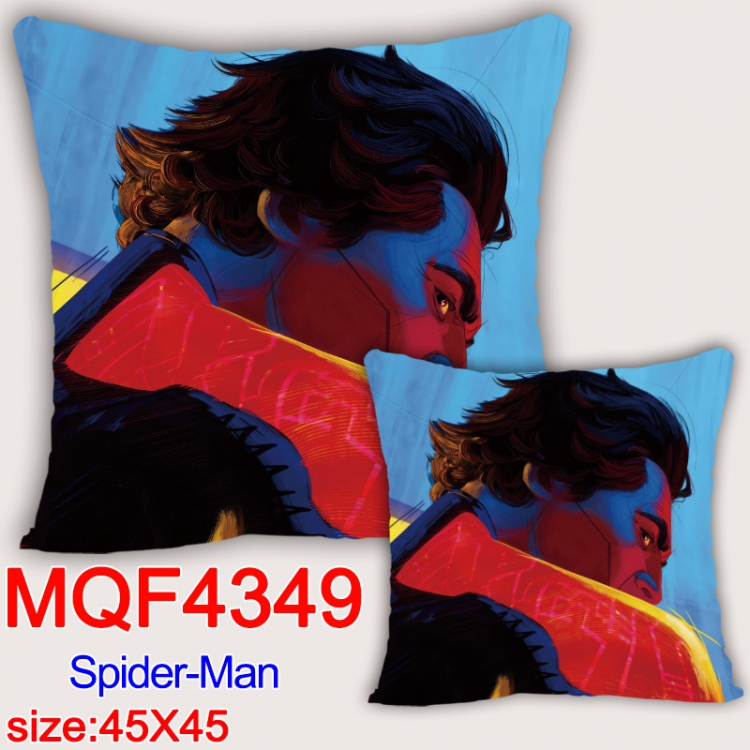 Spiderman Anime square full-color pillow cushion 45X45CM NO FILLING