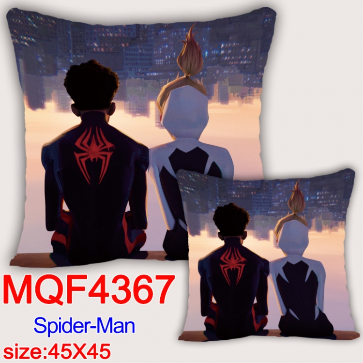 Spiderman Anime square full-color pillow cushion 45X45CM NO FILLING