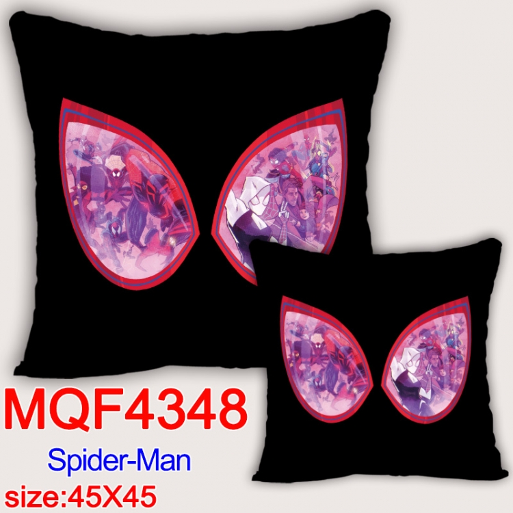 Spiderman Anime square full-color pillow cushion 45X45CM NO FILLING