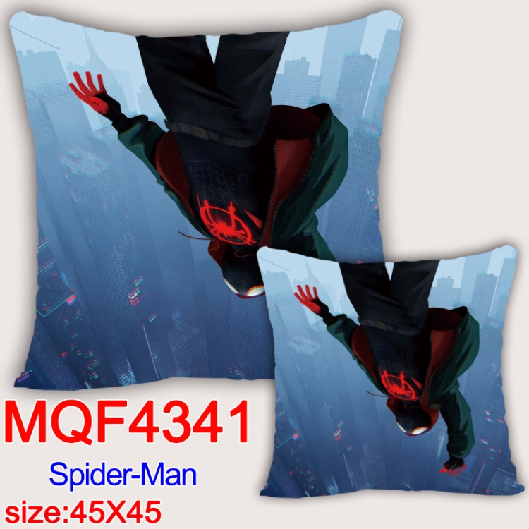 Spiderman Anime square full-color pillow cushion 45X45CM NO FILLING