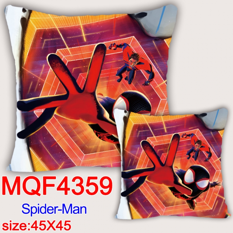 Spiderman Anime square full-color pillow cushion 45X45CM NO FILLING