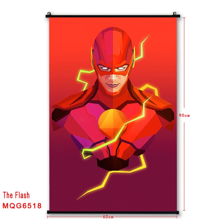 The Flash Anime black Plastic rod Cloth painting Wall Scroll 60X90CM MQG-6518