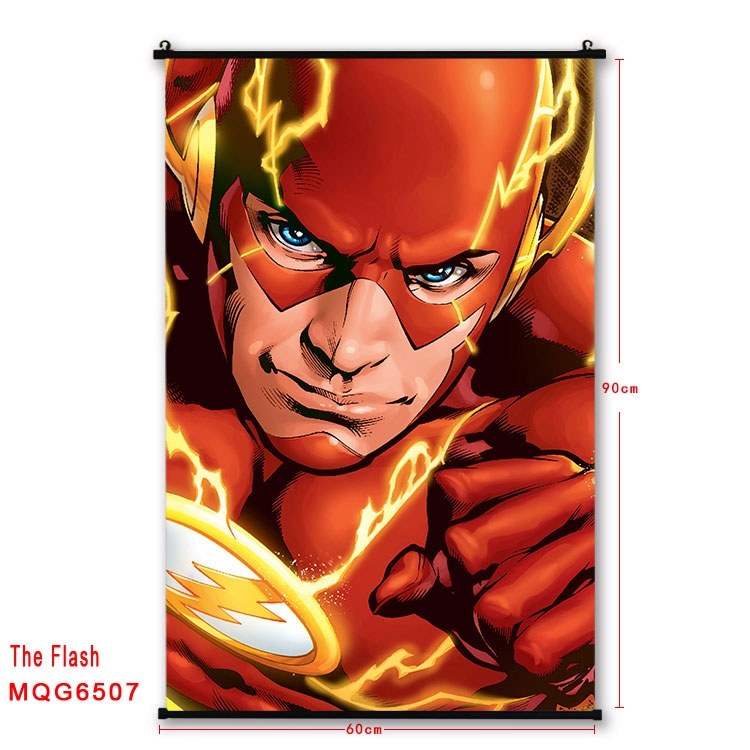 The Flash Anime black Plastic rod Cloth painting Wall Scroll 60X90CM MQG-6507