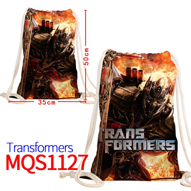 Transformers Canvas drawstring pocket backpack 50x35cm  MQS-1127