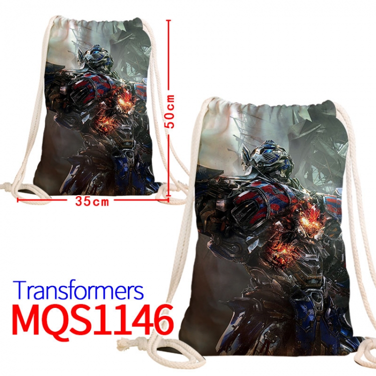 Transformers Canvas drawstring pocket backpack 50x35cm MQS-1146