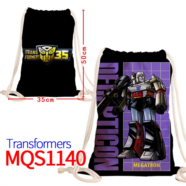 Transformers Canvas drawstring pocket backpack 50x35cm MQS-1140