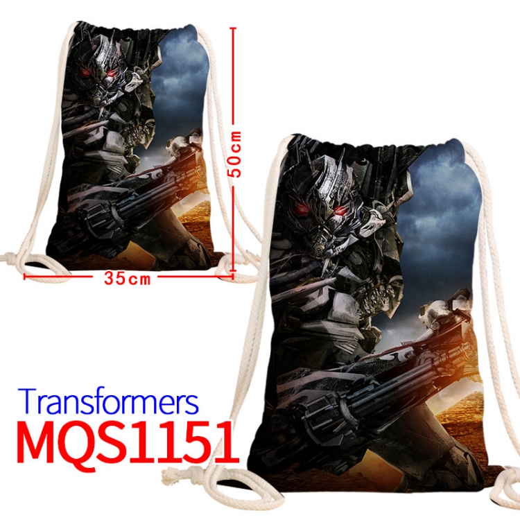 Transformers Canvas drawstring pocket backpack 50x35cm MQS-1151