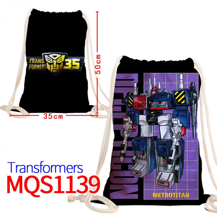 Transformers Canvas drawstring pocket backpack 50x35cm  MQS-1139