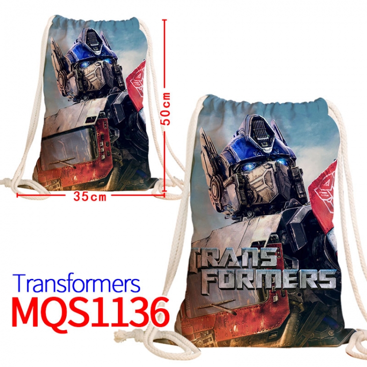Transformers Canvas drawstring pocket backpack 50x35cm MQS-1136