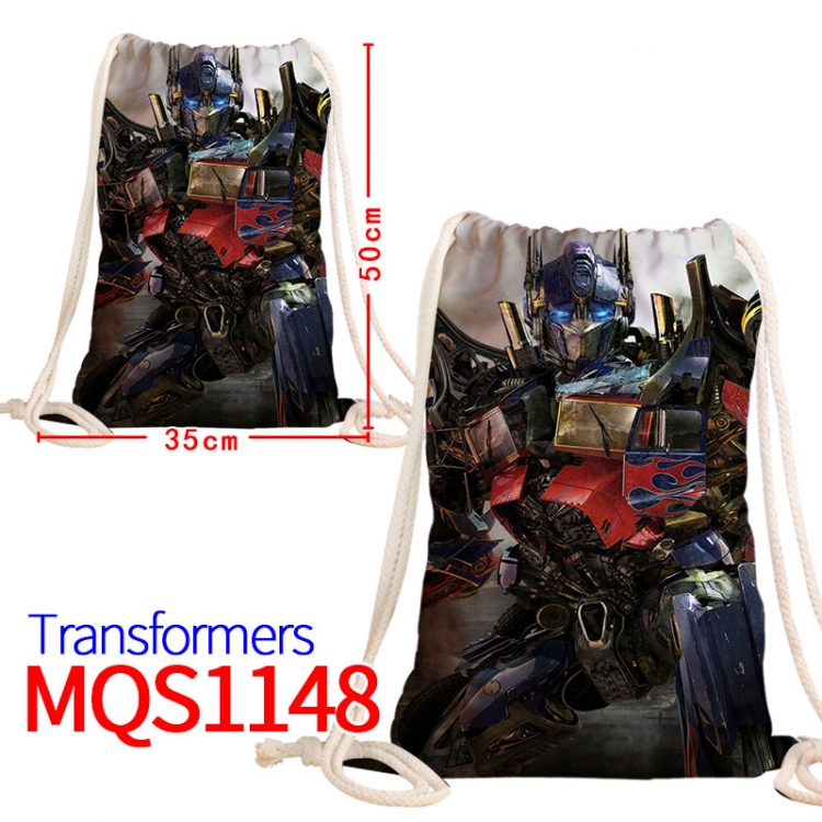 Transformers Canvas drawstring pocket backpack 50x35cm MQS-1148