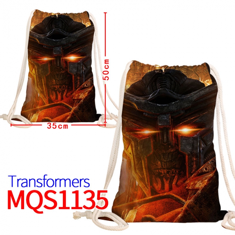Transformers Canvas drawstring pocket backpack 50x35cm  MQS-1135