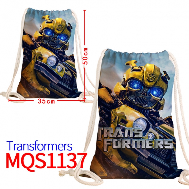 Transformers Canvas drawstring pocket backpack 50x35cm MQS-1137