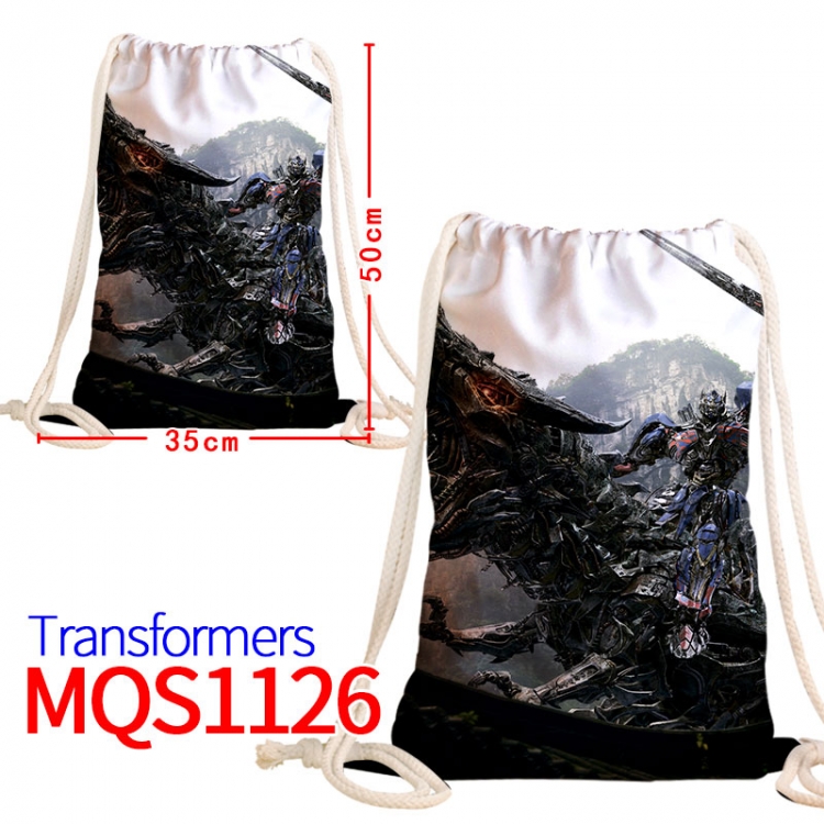 Transformers Canvas drawstring pocket backpack 50x35cm MQS-1126