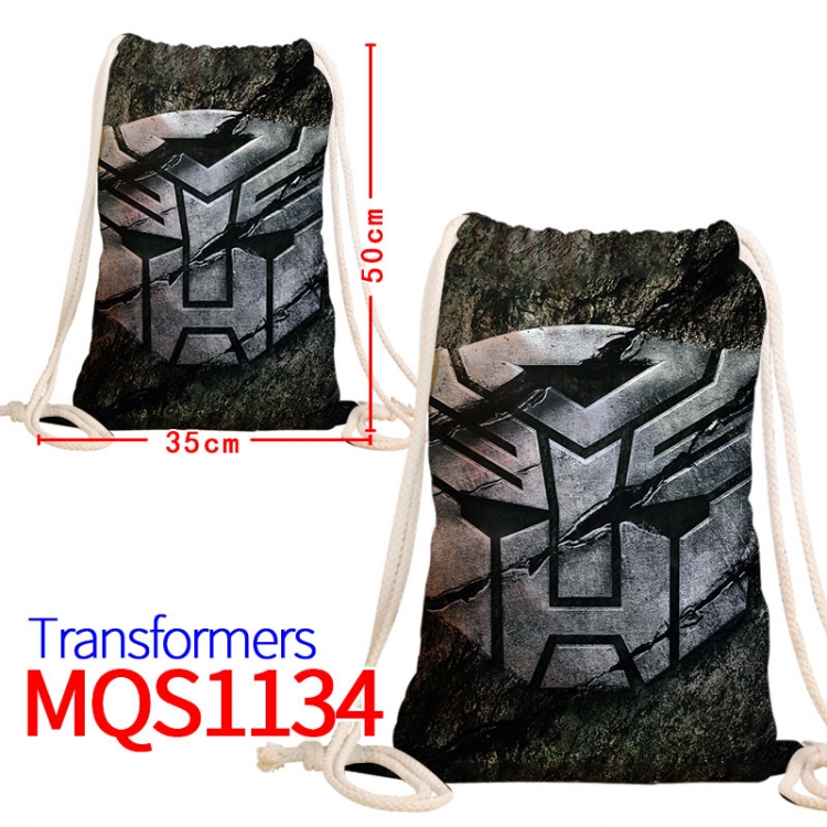 Transformers Canvas drawstring pocket backpack 50x35cm MQS-1134