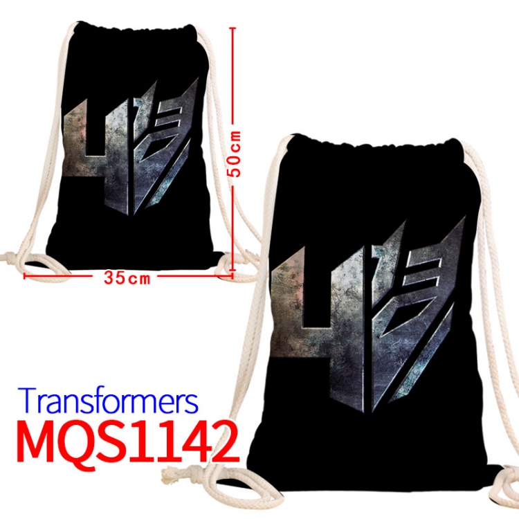 Transformers Canvas drawstring pocket backpack 50x35cm MQS-1142