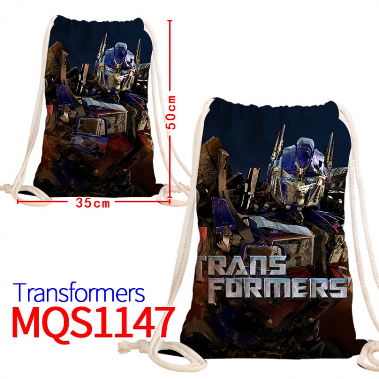 Transformers Canvas drawstring pocket backpack 50x35cm MQS-1147