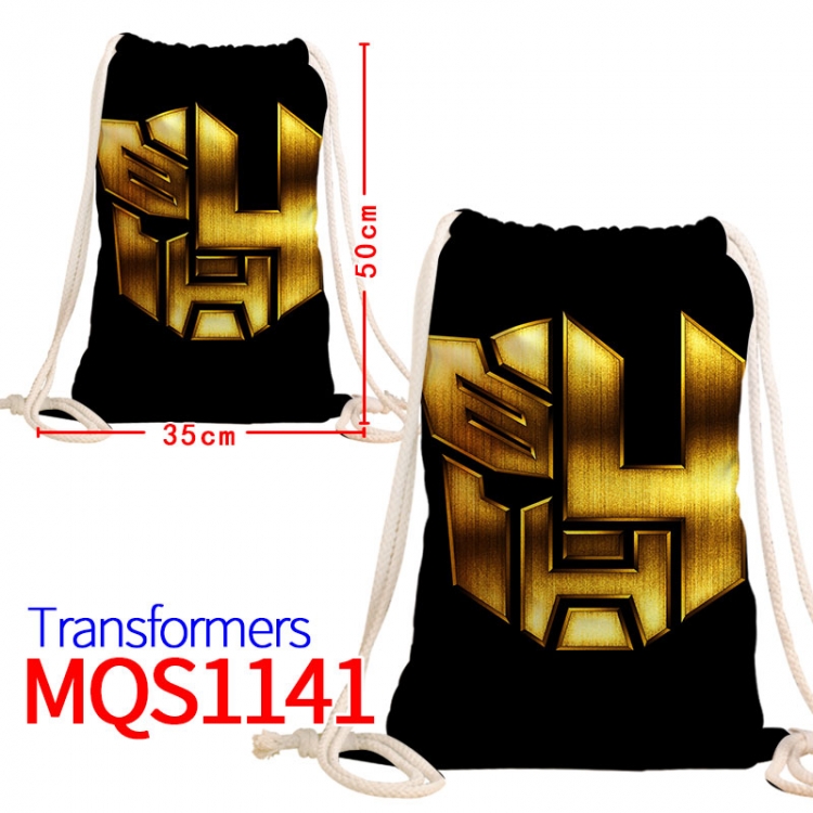 Transformers Canvas drawstring pocket backpack 50x35cm  MQS-1141