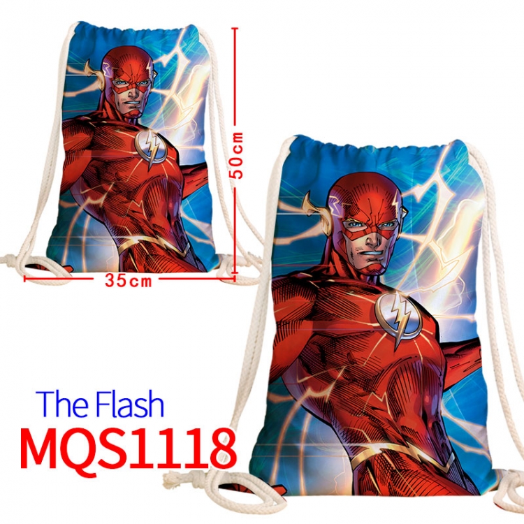 The Flash Canvas drawstring pocket backpack 50x35cm