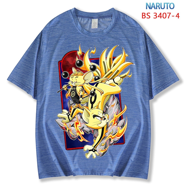 Naruto  ice silk cotton loose and comfortable T-shirt from XS to 5XL  BS-3407-4