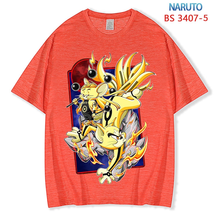 Naruto  ice silk cotton loose and comfortable T-shirt from XS to 5XL BS-3407-5
