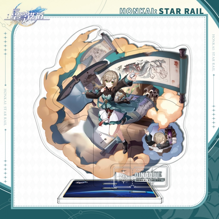 Honkai: Star Rail Triple insertion Anime characters acrylic Standing Plates Keychain