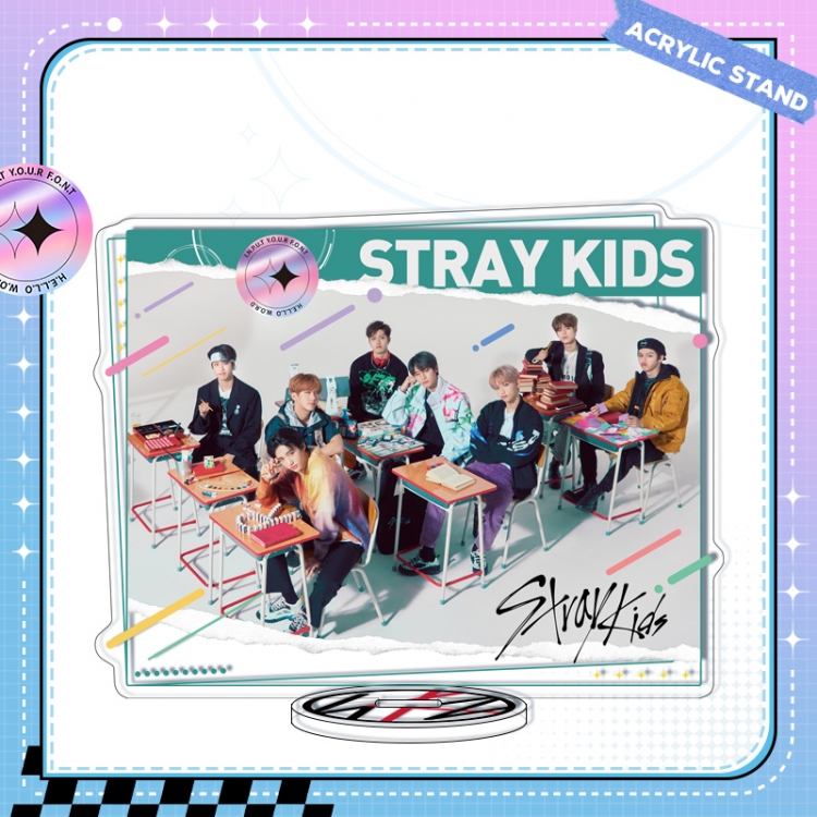 Stray Kids Anime characters acrylic Standing Plates Keychain 16cm