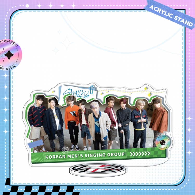 Stray Kids Anime characters acrylic Standing Plates Keychain 16cm