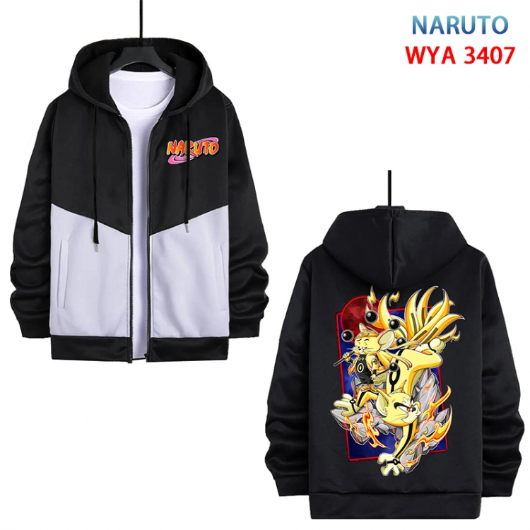 Naruto Anime cotton zipper patch pocket sweater from S to 3XL  WYA-3407-3