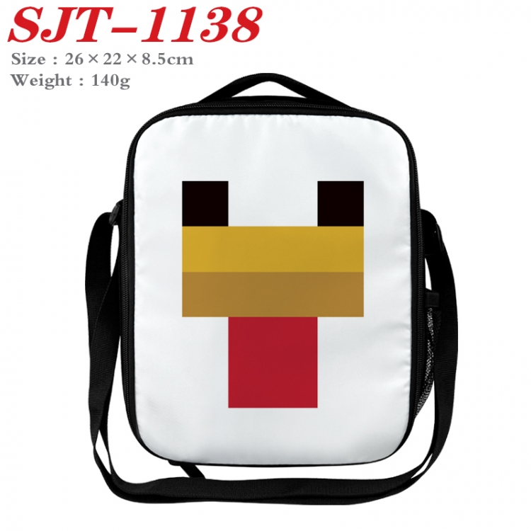 Minecraft  Anime Lunch Bag Crossbody Bag 26x22x8.5cm  SJT-1138