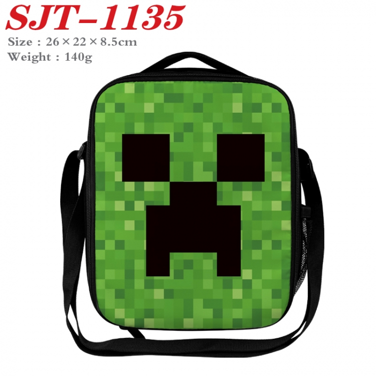 Minecraft  Anime Lunch Bag Crossbody Bag 26x22x8.5cm SJT-1135