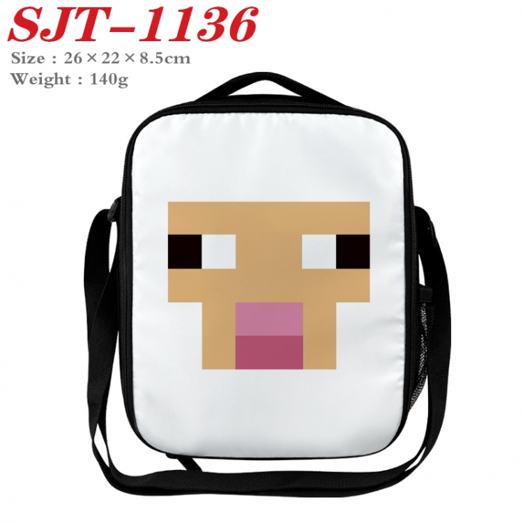 Minecraft  Anime Lunch Bag Crossbody Bag 26x22x8.5cm SJT-1136