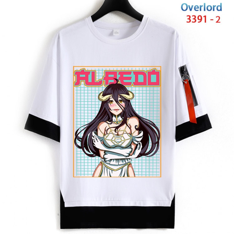Overlord Cotton crew neck black and white trim short-sleeved T-shirt from S to 4XL