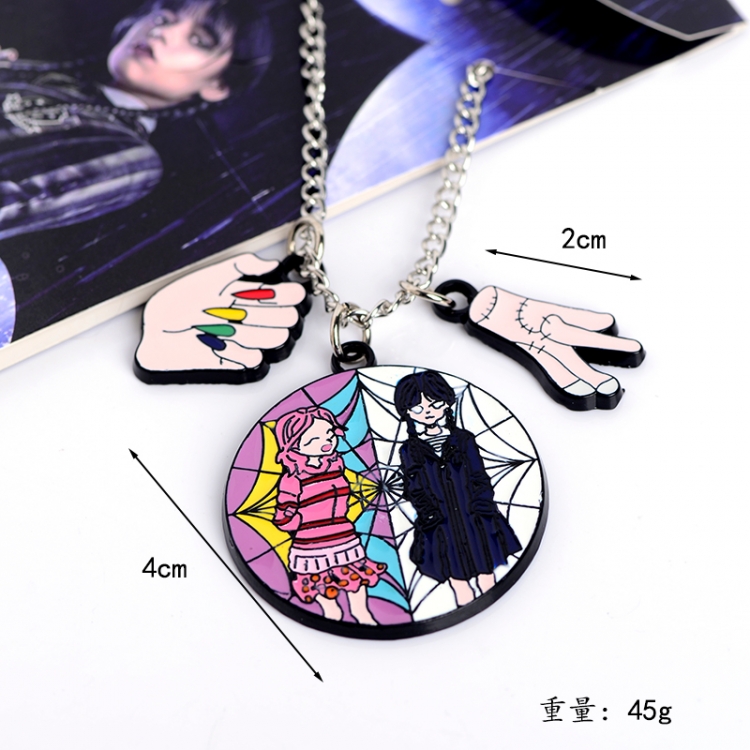 Black Wednesday Anime cartoon metal necklace pendant price for 5 pcs