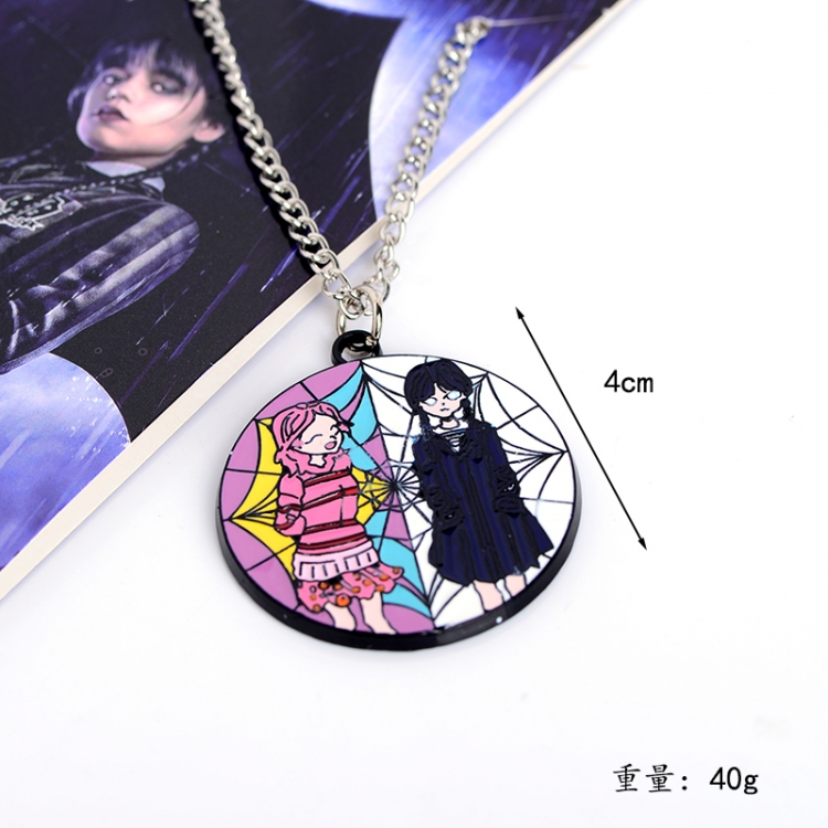 Black Wednesday Anime cartoon metal necklace pendant price for 5 pcs