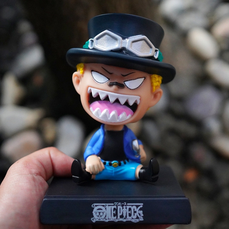 One Piece Mobile phone holder Boxed Figure Decoration Model 11-13cm