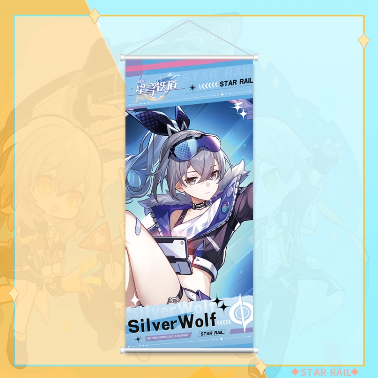 Honkai: Star Rail White pole diffuse oil painting cloth hanging painting 30X70cm price for 2 pcs