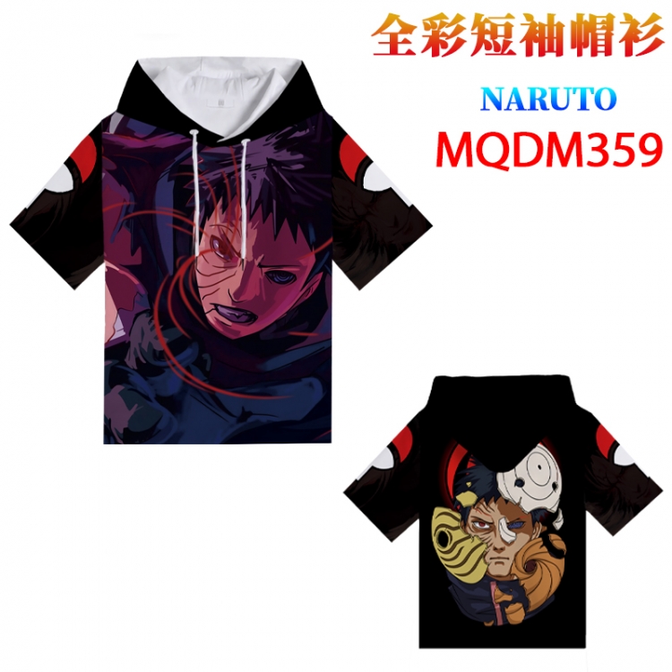 Naruto Full color hooded short sleeved T-shirt from M to 4XL MQDM359