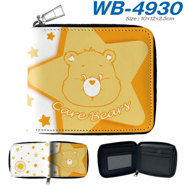 Care Bears Anime color short full zip folding wallet 10x12x2.5cm WB-4930A