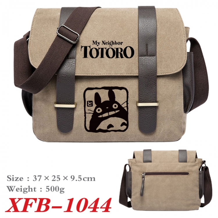 TOTORO Anime double belt new canvas shoulder bag single shoulder bag 37X25X9.5cm  XFB-1044