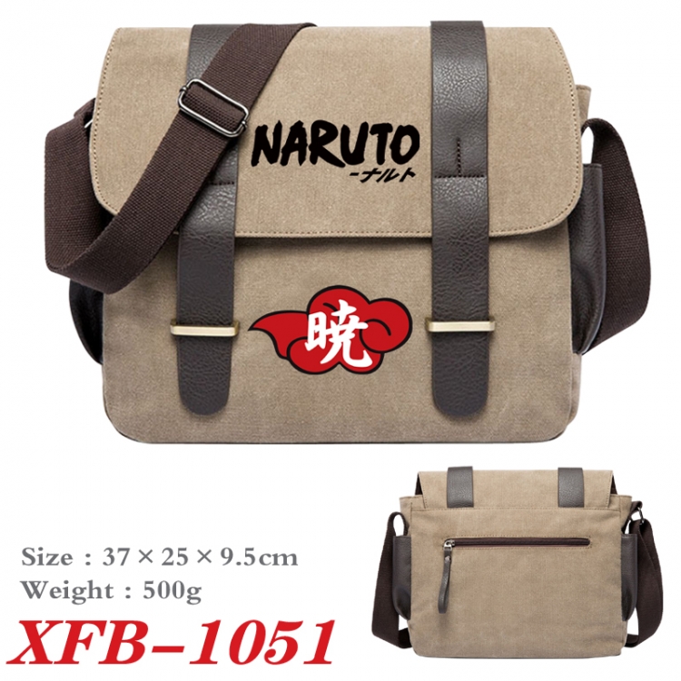 Naruto Anime double belt new canvas shoulder bag single shoulder bag 37X25X9.5cm XFB-1051