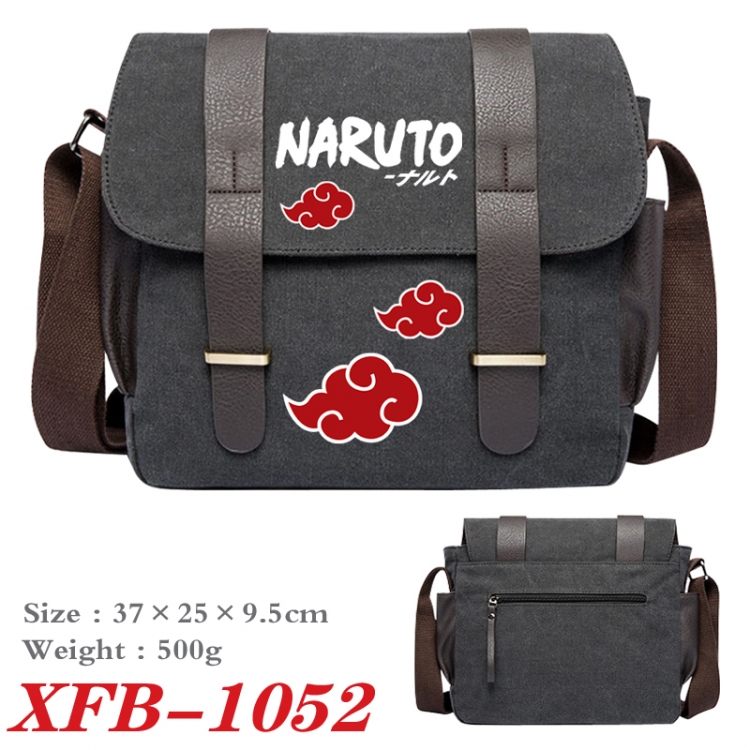 Naruto Anime double belt new canvas shoulder bag single shoulder bag 37X25X9.5cm XFB-1052