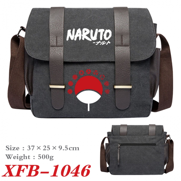 Naruto Anime double belt new canvas shoulder bag single shoulder bag 37X25X9.5cm XFB-1046