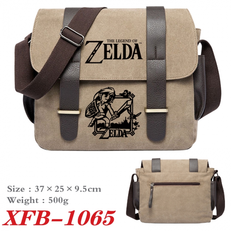 The Legend of Zelda Anime double belt new canvas shoulder bag single shoulder bag 37X25X9.5cm XFB-1065