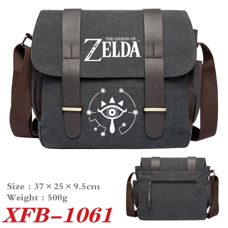 The Legend of Zelda Anime double belt new canvas shoulder bag single shoulder bag 37X25X9.5cm  XFB-1061